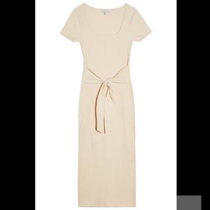 Topshop tie front rib dress